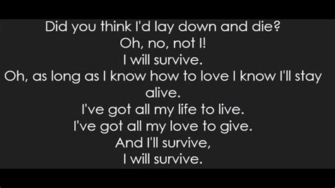 i will survive lyrics|i will survive song.